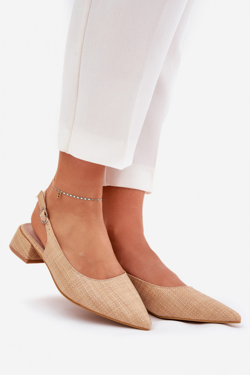 gemusterte Sandalen Feminin Ermöglicht Subtilm Obcasie Beige Jorela