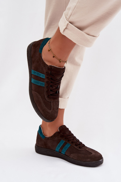 Zazoo N1068 aus INildleder Niedrig Sneakers Stilvollllschuhe Feminin CzekoladoZue