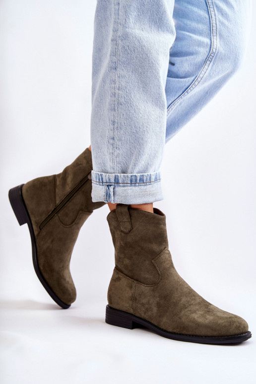 INildlederstiefel für Damen grüne Farbe Fiorenz