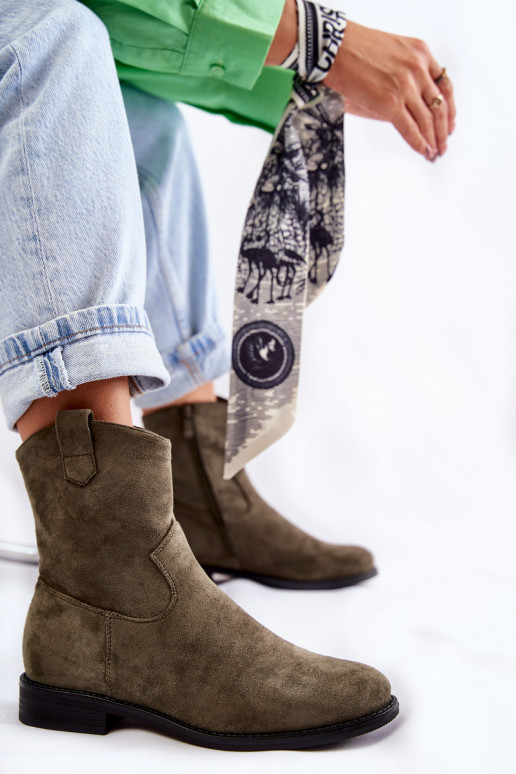 INildlederstiefel für Damen grüne Farbe Fiorenz