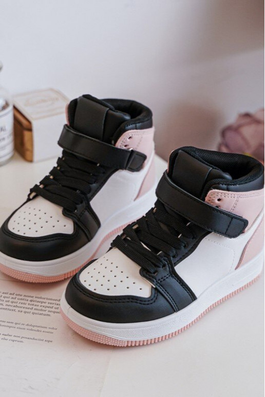 Groß Sportschuhe für Kinder INeiß-pinke Farbe Teredite