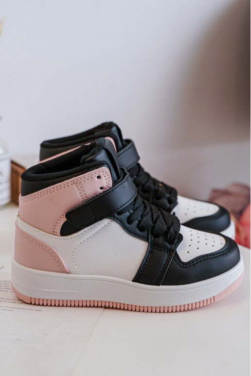 Groß Sportschuhe für Kinder INeiß-pinke Farbe Teredite