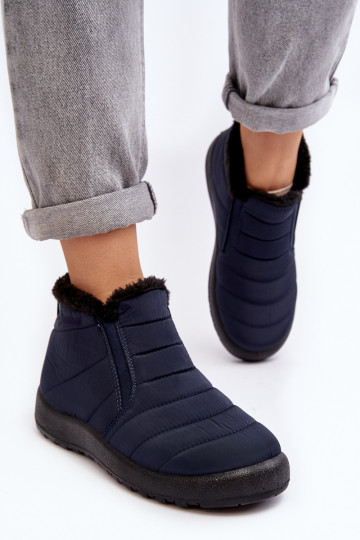 sich Zuarm laufen Niedrige Damen Schneestiefel Dunkelblau Enmore