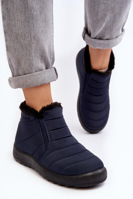 sich Zuarm laufen Niedrige Damen Schneestiefel Dunkelblau Enmore