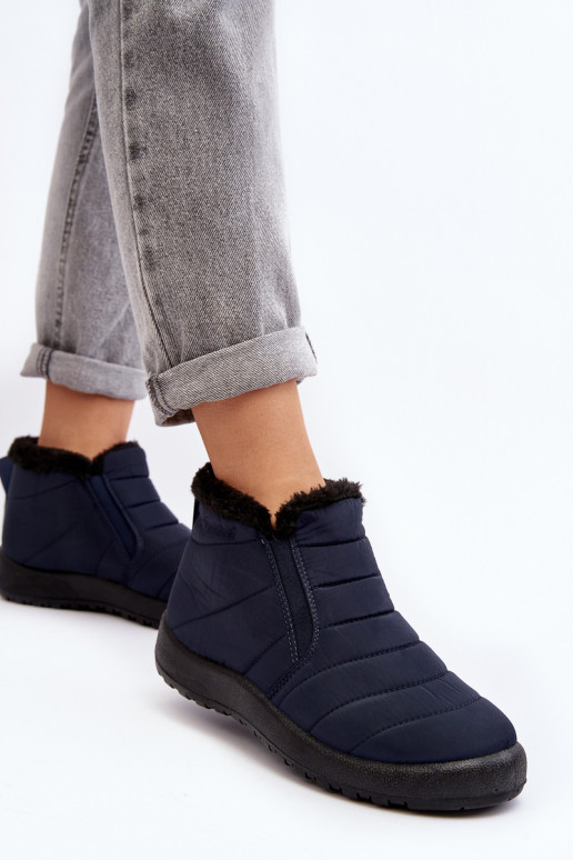 sich Zuarm laufen Niedrige Damen Schneestiefel Dunkelblau Enmore