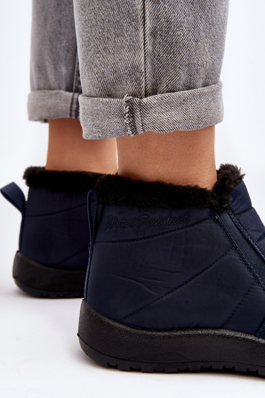 sich Zuarm laufen Niedrige Damen Schneestiefel Dunkelblau Enmore