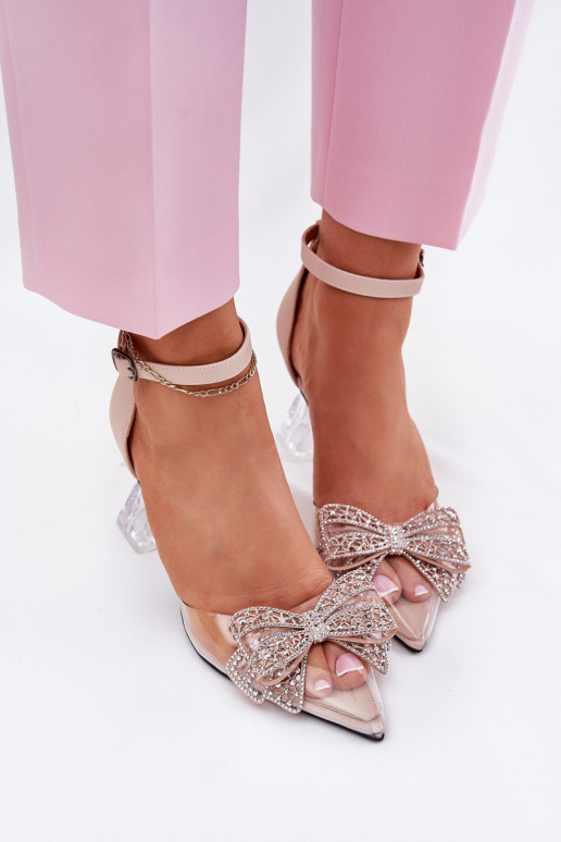 Eleganter Stil Schuhe mit Bändern Vinceza 62212 Beige