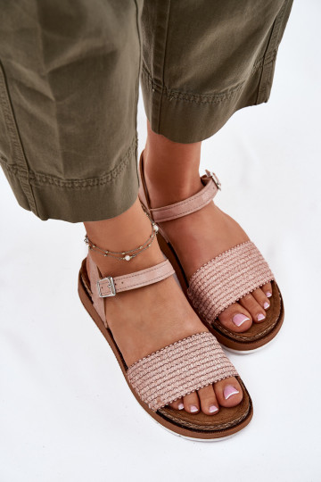 Damensandalen Mit Zopf Zu Ermöglichtch Inblu GS000050 pinke Farbe