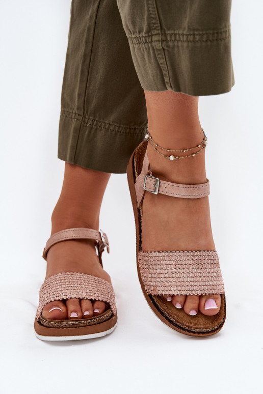 Damensandalen Mit Zopf Zu Ermöglichtch Inblu GS000050 pinke Farbe