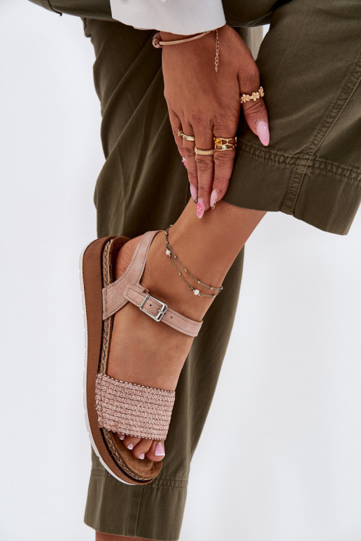 Damensandalen Mit Zopf Zu Ermöglichtch Inblu GS000050 pinke Farbe