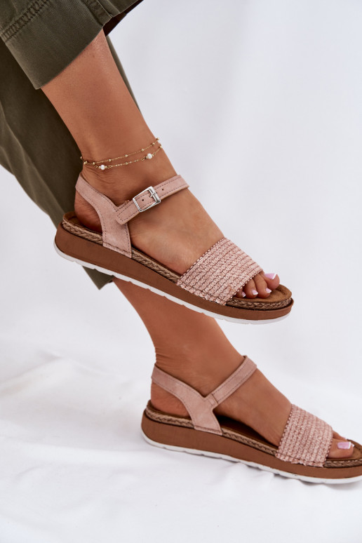 Damensandalen Mit Zopf Zu Ermöglichtch Inblu GS000050 pinke Farbe