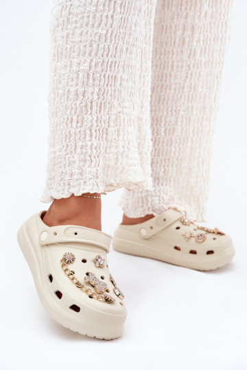 Leichte Hausschuhe DamenhausschuhePrzypinkami Beige Linaviela 2