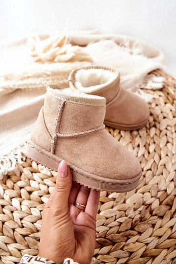 Warme Kinder Winterstiefel in Sandfarbe Gooby