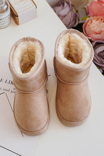 Warme Kinder Winterstiefel in Sandfarbe Gooby 2