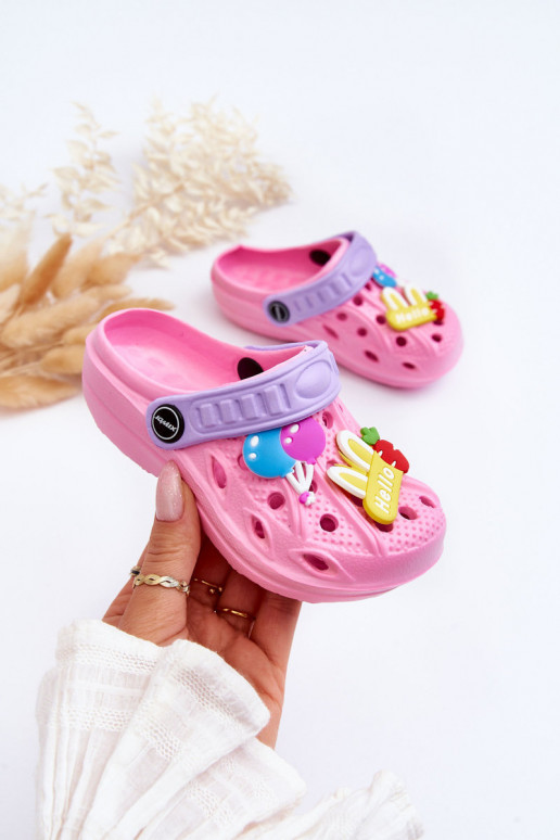 Kindisch Leichte Hausschuhe  Crocs Hausschuhe pinke Farbe SZueets