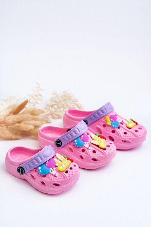 Kindisch Leichte Hausschuhe  Crocs Hausschuhe pinke Farbe SZueets
