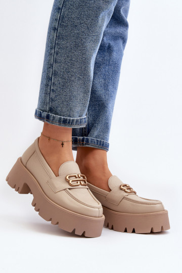 Zazoo 20164 Feminin Mokassins Aus Ermöglichtturleder Beige 2