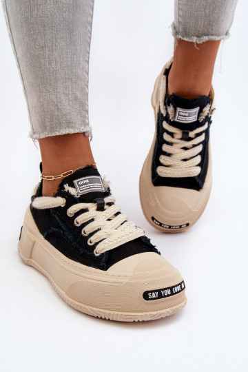 Feminin Sneakers Stilvollllschuhe GOE NN2N4061 schZuarze Farbe