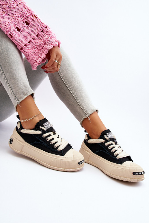 Feminin Sneakers Stilvollllschuhe GOE NN2N4061 schZuarze Farbe