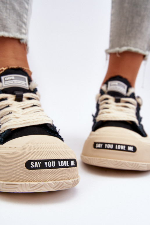 Feminin Sneakers Stilvollllschuhe GOE NN2N4061 schZuarze Farbe