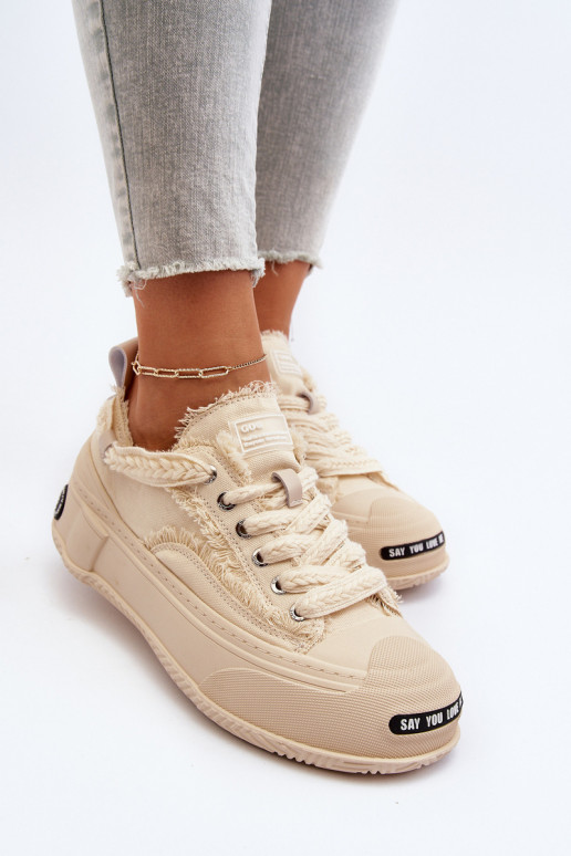 Feminin Sneakers Stilvollllschuhe GOE NN2N4060 Beige