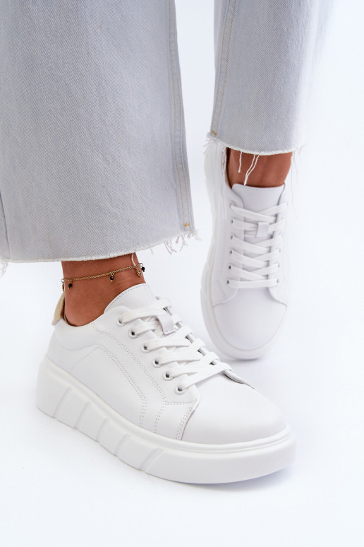 Haut Sneakers Stilvollllschuhe Feminin mit einer Plattform Zueiße Farbe Danida