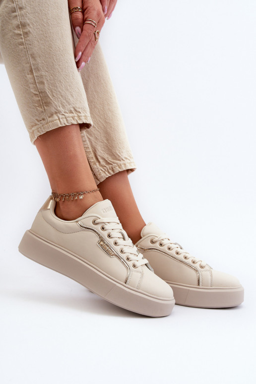 Sneakers Stilvollllschuhe Feminin Big Star NN274334 Memory Foam System Beige