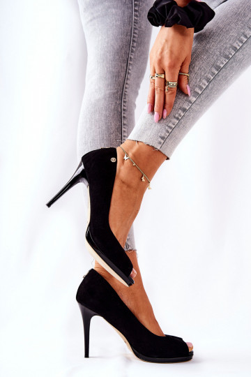 INildlederschuhe Monnari 0490-020 schZuarze Farbe