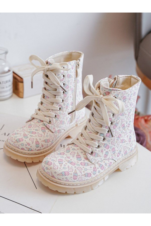 sich Zuarm laufen Stiefel Kindisch mit Reißverschlüssen Beige Dolida