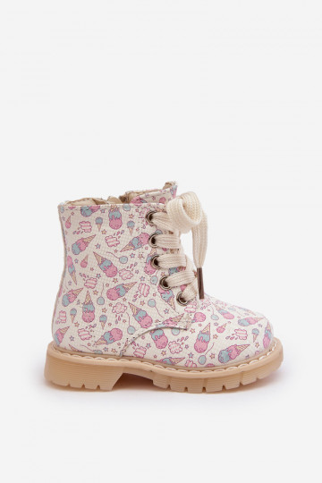 sich Zuarm laufen Stiefel Kindisch mit Reißverschlüssen Beige Dolida 2