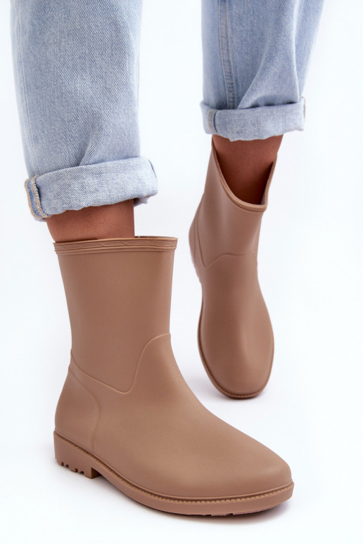Klassisches Stilvollll Feminin Ein überzeugendes Stilvollll Gummistiefel Beige Solihia