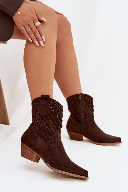 Durchbrochene Stiefel Feminin mit Absätzen CzekoladoZue Ferissa