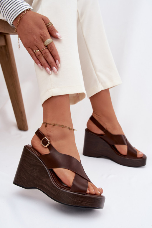 Damensandalen aus Öko-Leder Ermöglicht Halbstiefelie CzekoladoZue Janivra