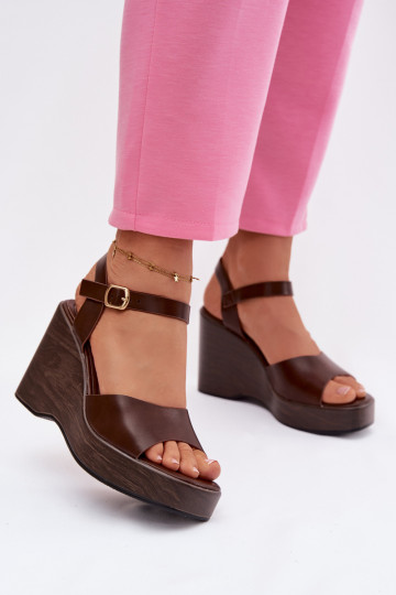 Damensandalen Auf einem Keil Eko Haut CzekoladoZue Parilisse 2