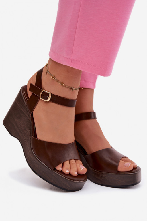 Damensandalen Auf einem Keil Eko Haut CzekoladoZue Parilisse