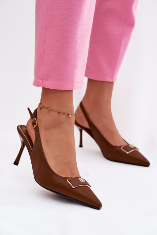 hochhackige Sandalen Feminin Mit Dekorationen Detalem CzekoladoZue Lurella