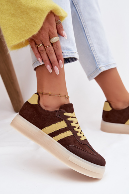 Sneakers Stilvollllschuhe Feminin mit einer Plattform CzekoladoZue Giselia