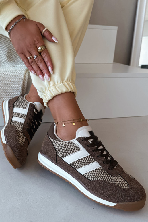 Braune Damen-Sport sneakers Modell „Soretta"