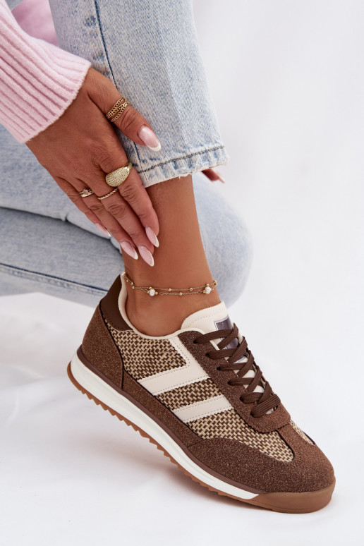 Braune Damen-Sport sneakers Modell „Soretta"