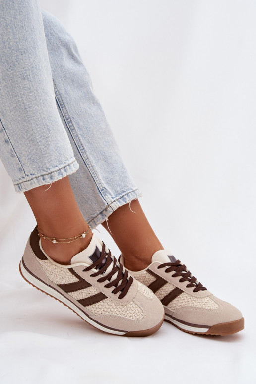 Sandfarbene Damen-Sport sneakers Modell „Soretta"