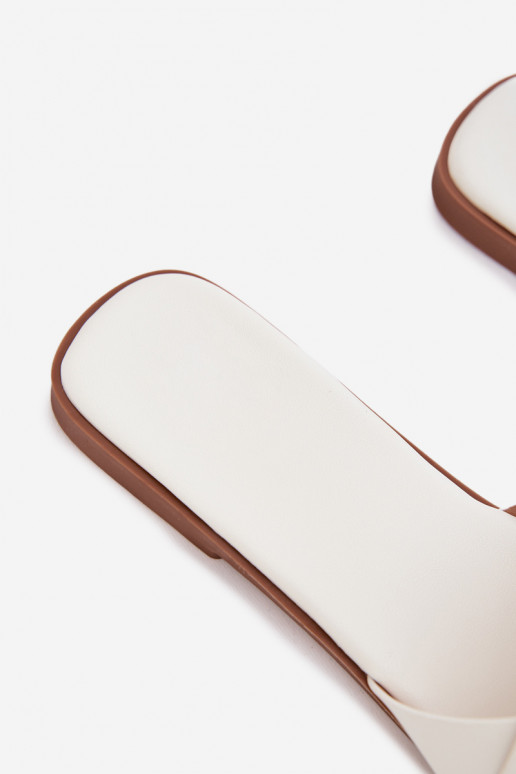 Hausschuhe FrauenZuohnung mit Streifen Zueiße Farbe Es mussrissae