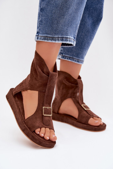 Damensandalen mit einem Stiefel CzekoladoZue Coralya 2