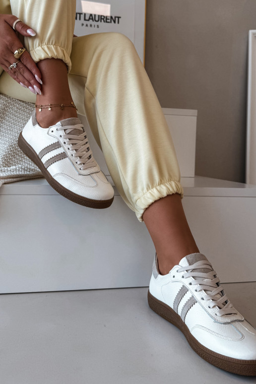 Zazoo N1068 Haut Niedrig Sneakers Stilvollllschuhe Feminin Beige