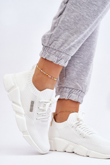 Feminin  Sneakers Stilvollllschuhe Memory Foam System Big Star JJ274268 Zueiße Farbe