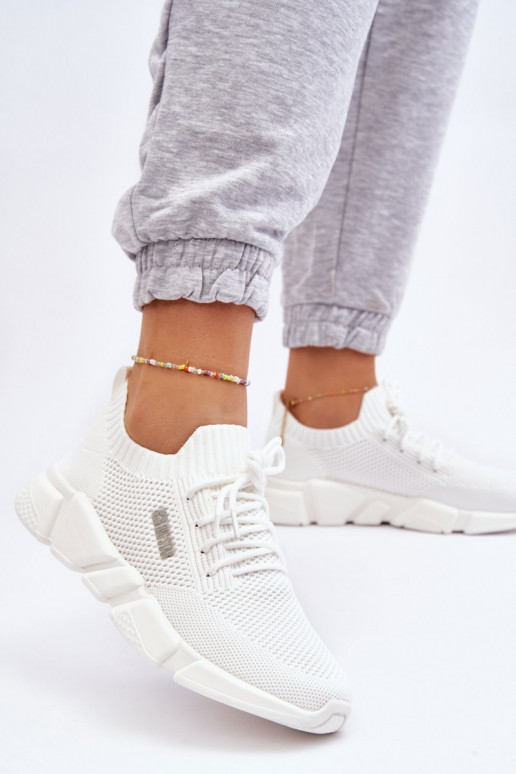 Feminin  Sneakers Stilvollllschuhe Memory Foam System Big Star JJ274268 Zueiße Farbe