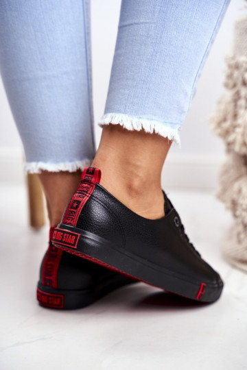Ledersneaker für Damen Big Star GG274007 schZuarze Farbe 2