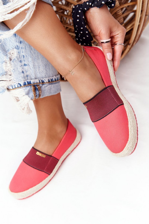 Espadrilles Auf Pinto-Sohle Big Star HH274478 rote Farbe
