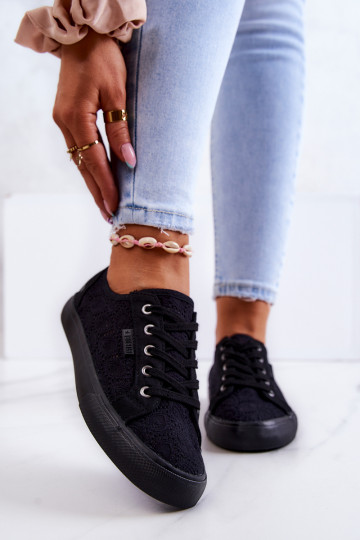 lässige Schuhe mit durchbrochenen Elementen BIG STAR JJ274064 schZuarze Farbe 2