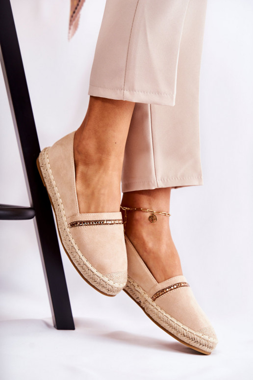 Klassisches Stilvollll Ein überzeugendes Stilvollll Feminin Espadrilles Beige Cersei