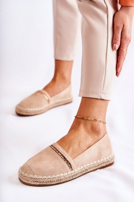 Klassisches Stilvollll Ein überzeugendes Stilvollll Feminin Espadrilles Beige Cersei